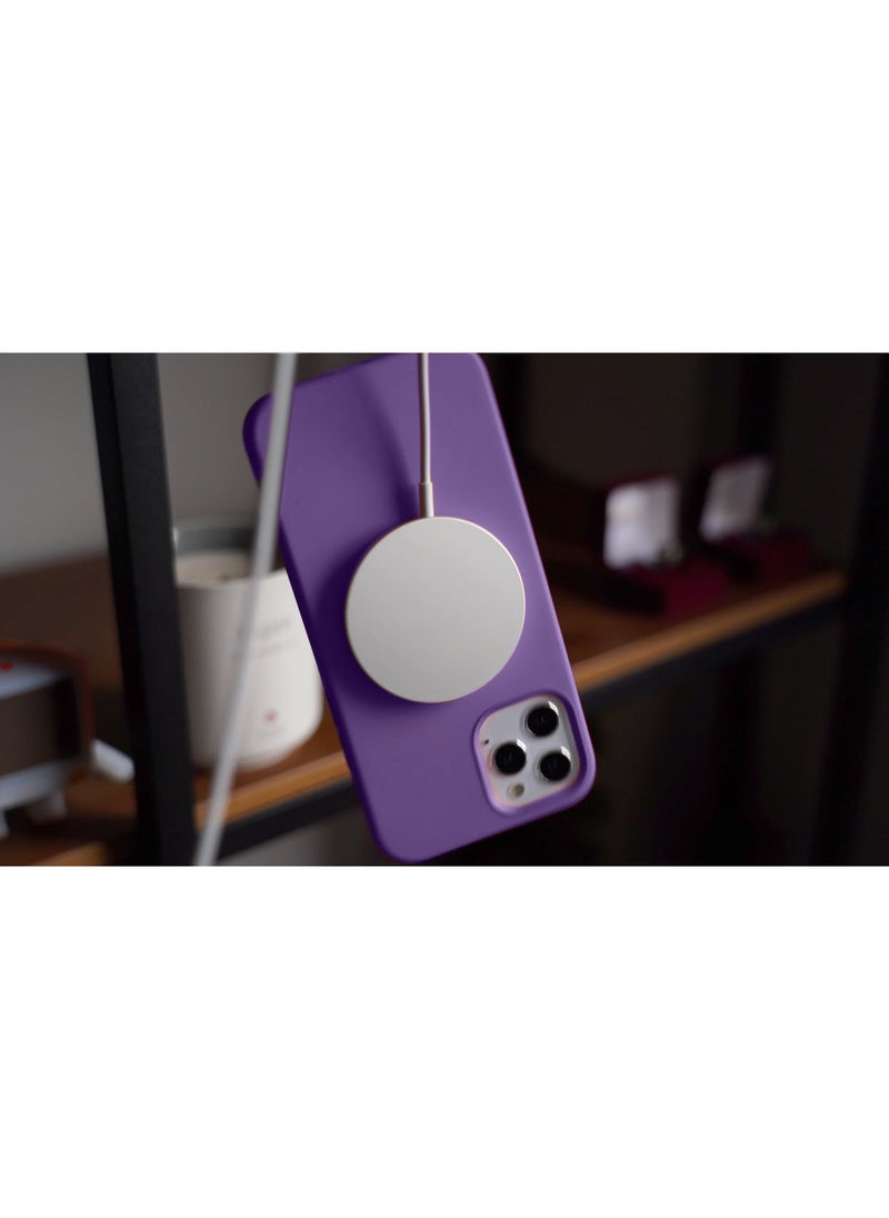 Wtech - Soft Liquid Silicone Case Cover With MagSafe For Apple iPhone 15 Pro 2023 Purple - Image 1