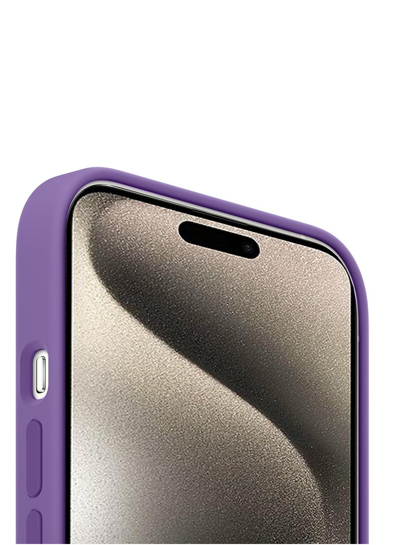 Wtech - Soft Liquid Silicone Case Cover With MagSafe For Apple iPhone 15 Pro 2023 Purple - Image 1