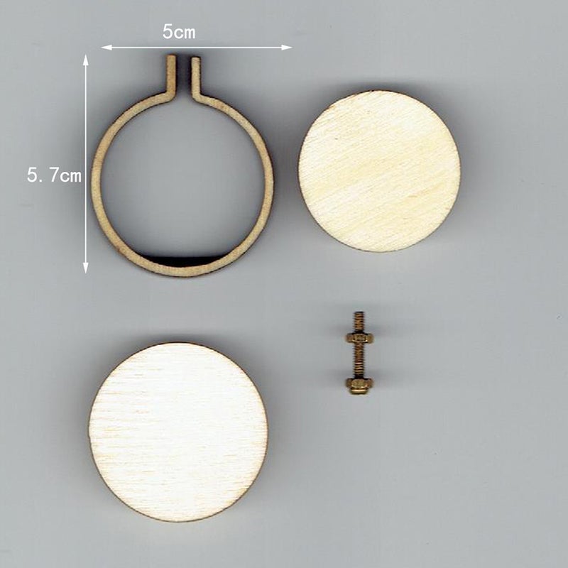 Mini Embroidery Frame Round DIY Crafts Embroidery Hoops (Size Large) - Image 3
