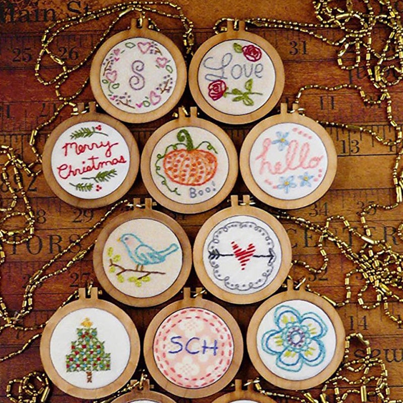 Mini Embroidery Frame Round DIY Crafts Embroidery Hoops (Size Large) - Image 4