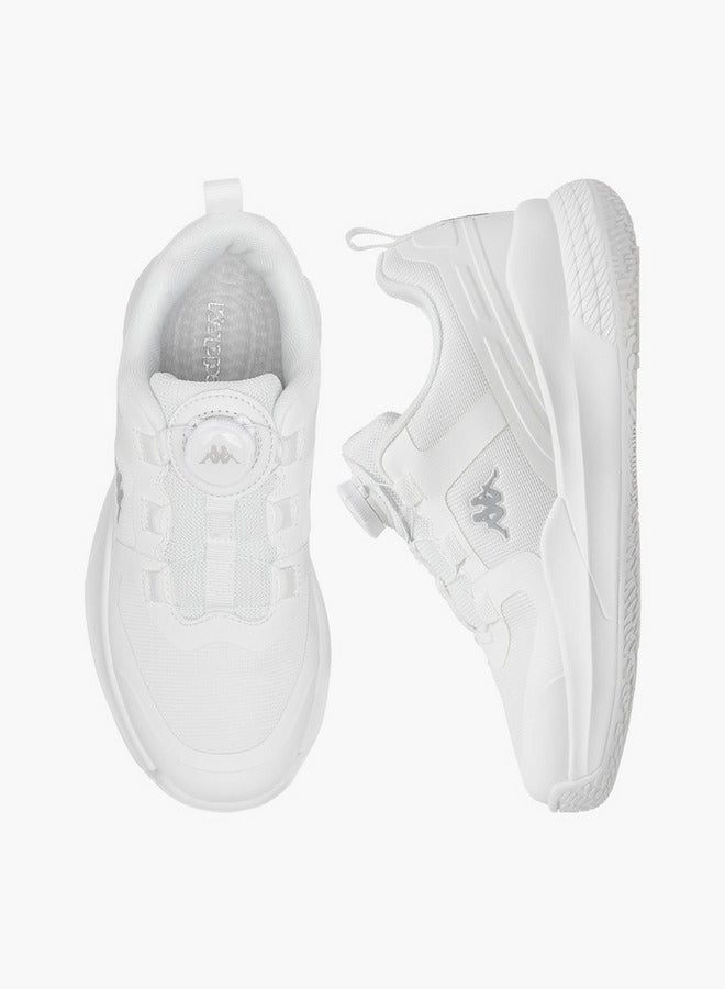 Kappa Girls' Logo Print Sports Shoes with Rotating Buckle Closure  - Image 1