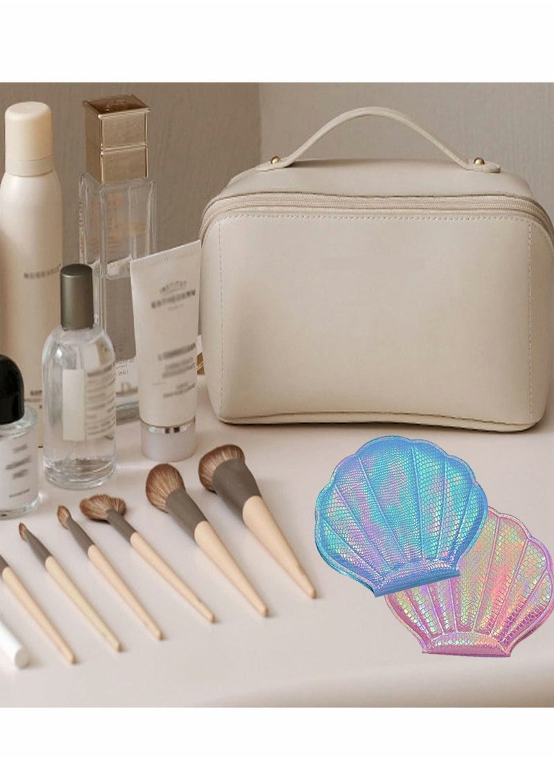 Y&D - Shell Compact Mirror for Purses with 2 x 1x Magnification, Folding Mini Pocket Double Sided Travel Makeup Mirror, Perfect Purse, - Image 1