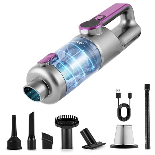 Gesto 3-in-1 Portable Car Vacuum Cleaner & Air Duster | 120W High Power, 16000Pa Brushless Motor, 6000mAh Type-C Rechargeable Cordless Handheld Vacuum with LED Light & Multi Nozzle for Car,office,Home - Image 1