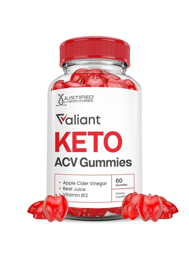Justified Laboratories Valiant Keto ACV Gummies Advanced Formula 1000MG Valant Keto Gummies Apple Cider Vinegar Formulated with Pomegranate Beet Juice Powder B12 Vegan Non GMO 60 Gummys - Image 1