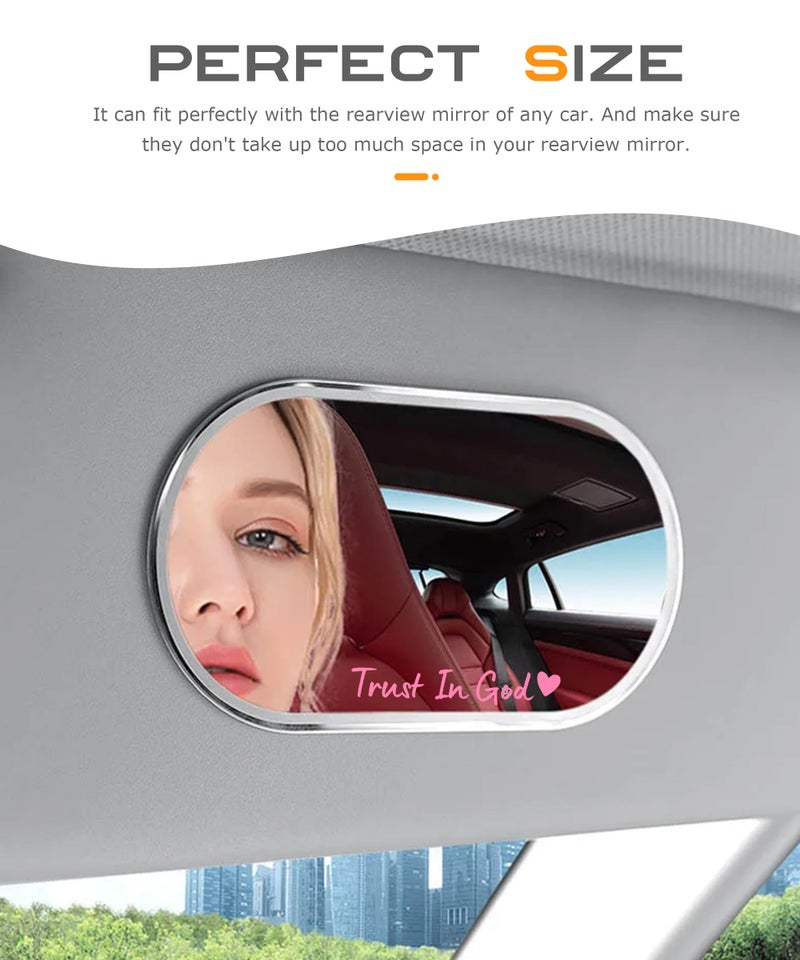 SCUARI 4PCS Car Stickers,Cars Decals,Car Accessories Trust in God Rearview Mirror Sticker,Auto Stickers and Decals,Auto Decals for Women,Trust in God Mirror Decals,Suitable for Motorcycle (Pink) - Image 4