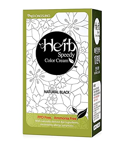 Herb Speedy كريم لون الأعشاب السريع من دونغسونغ - أسود طبيعي - صبغة شعر كورية نباتية خالية من PPD وخالية من الأمونيا ومضادة للحساسية - تغطية 100% للشيب - عديم الرائحة - مختبر جلدياً - تطبيق سريع خلال 20 دقيقة - Image 2