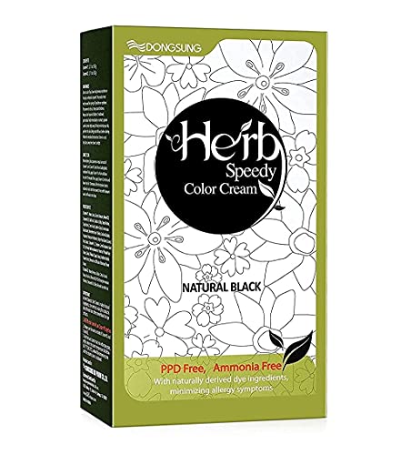 Herb Speedy كريم لون الأعشاب السريع من دونغسونغ - أسود طبيعي - صبغة شعر كورية نباتية خالية من PPD وخالية من الأمونيا ومضادة للحساسية - تغطية 100% للشيب - عديم الرائحة - مختبر جلدياً - تطبيق سريع خلال 20 دقيقة - Image 5