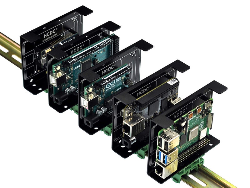 HCDC DIN Rail Mount Bracket for Raspberry Pi A+ B+ 2B 3B 3B+ 4B Zero Arduino Uno Mega Mkr BeagleBone - Image 5