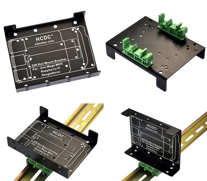 HCDC DIN Rail Mount Bracket for Raspberry Pi A+ B+ 2B 3B 3B+ 4B Zero Arduino Uno Mega Mkr BeagleBone - Image 3