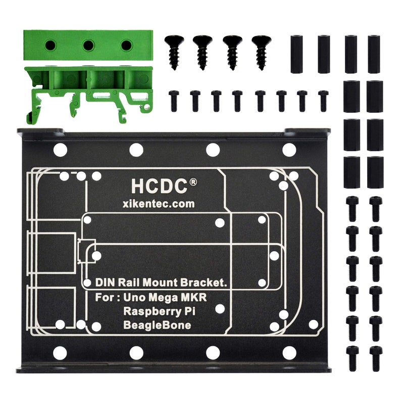 HCDC DIN Rail Mount Bracket for Raspberry Pi A+ B+ 2B 3B 3B+ 4B Zero Arduino Uno Mega Mkr BeagleBone - Image 2