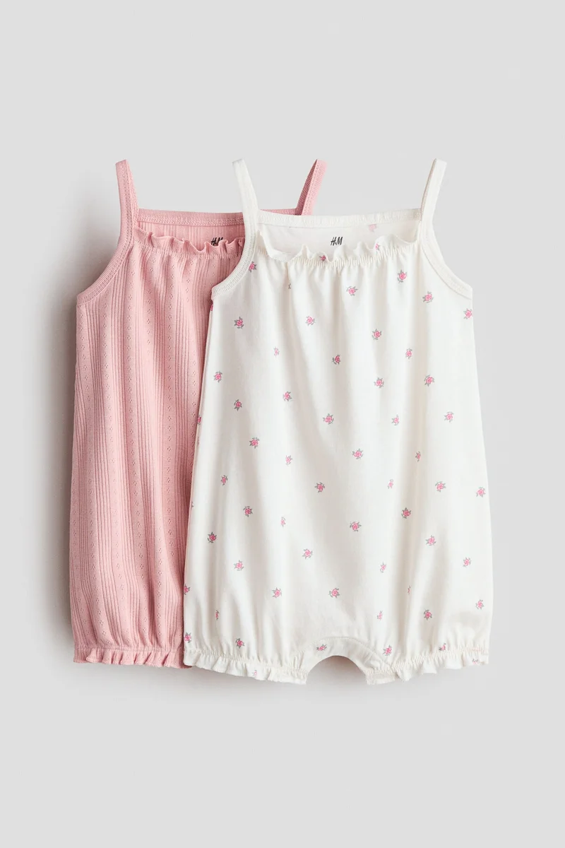 H&M 2-pack cotton romper suits