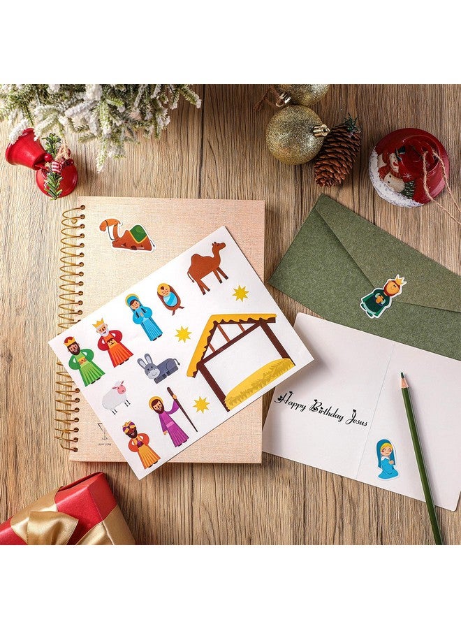 Marspark Nativity Stickers Make A Nativity Scene Sticker Jesus Birth Stickers Religious Sticker Mix Match Decal For Christmas Party Favor Holiday Religious Education Present Supplies (36 Sheets) - Image 5