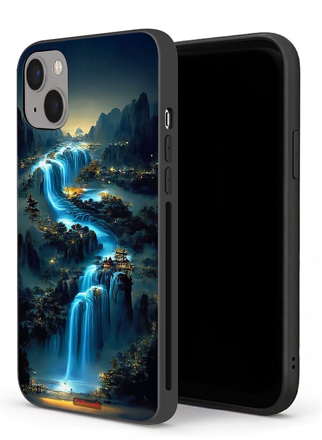 Tolwak Apple iPhone 13 Protective Case Waterfall Art - Image 1