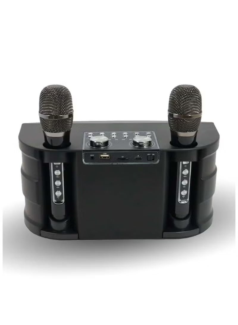 ELTRAZONE M25 Wireless Bluetooth Karaoke Speaker with 2 Wireless Mics – Portable Party Speaker, LED Lights, Powerful Bass, Long Battery Life, Perfect for Home, Outdoor & Events - Image 2