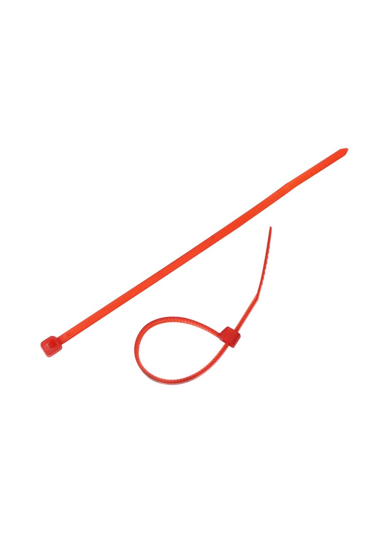Electronicspices - Red Cable Zip Ties66 Nylon Self Locking Wire Zip Ties 25X150mm 100 Pieces - Image 1