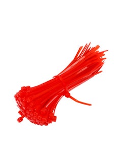 Electronicspices Red Cable Zip Ties66 Nylon Self Locking Wire Zip Ties 25X150mm 100 Pieces  - Image 1