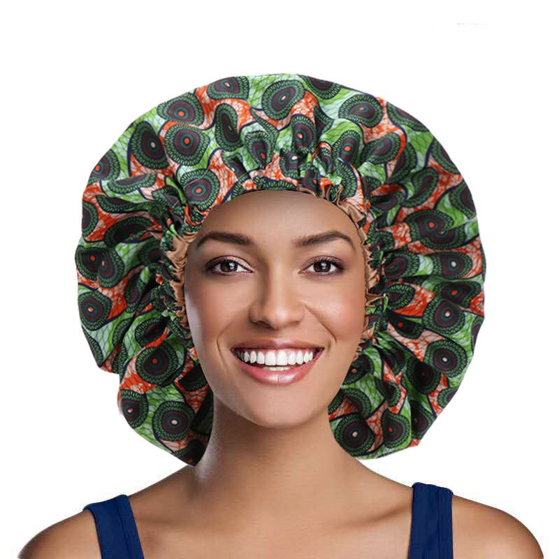 Pleated Turban Hat Women Slouchy Cap Polyester - Image 4
