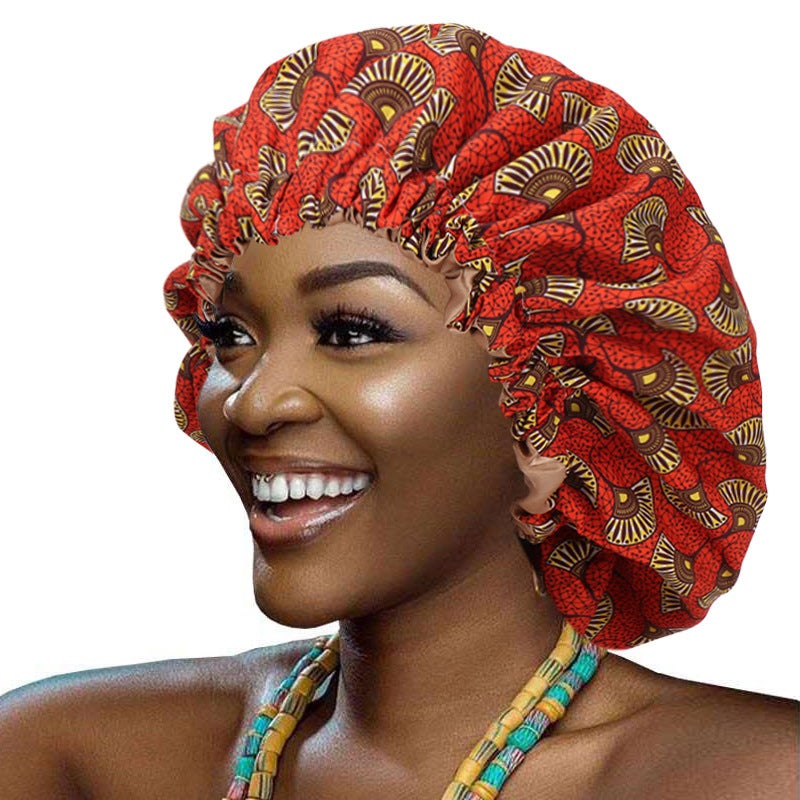 Pleated Turban Hat Women Slouchy Cap Polyester - Image 2