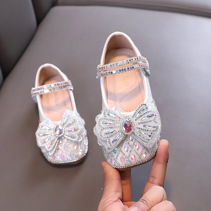 2025 New Lady Baby Girls Princess Diamond Single Shoes Leather Shoes Dance Performance Shoes - Image 3