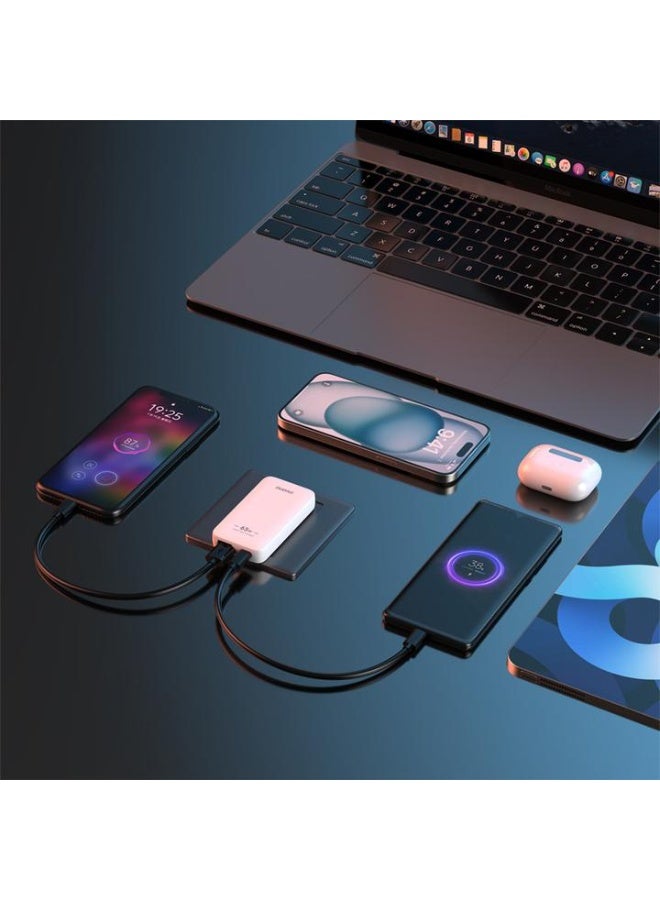 دوداو شاحن حائط Dudao GaN A65Q 65W USB-A / USB-C PD فائق النحافة - أبيض - Image 4