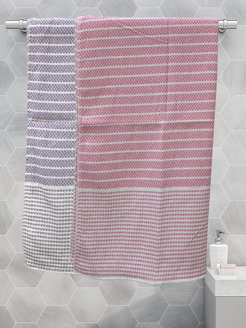 Athom Living Woven Light Weight Bath Towels 150L x 75W Pack of 2