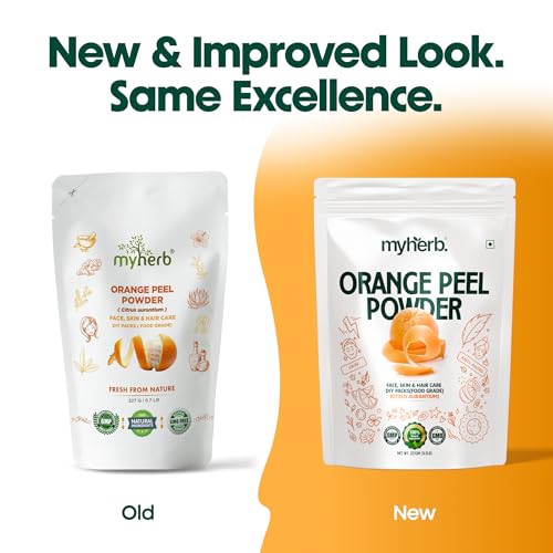 MYHERB 100% Pure Natural Organic Orange Peel Powder (Citrus Aurantium) || 227 Gm/0.5 Lbs || Ayurvedic Formula || Vitamic C || For Face, Skin Whitening & Hair Care || (Santra Chilka Powder) - Image 5