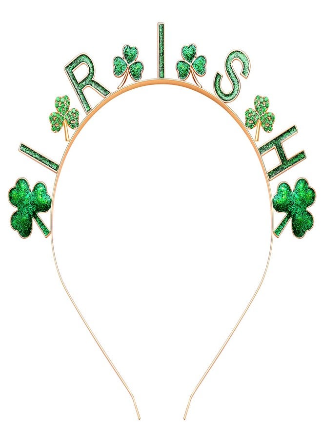 PHALIN St. Patrick's Day Headbands for Women Glitter Enamel Shamrock Hairband Letter LUCKY IRISH Headpiece Party Favors St. Patrick's Day Hair Accessory Gifts (IRISH) - Image 5