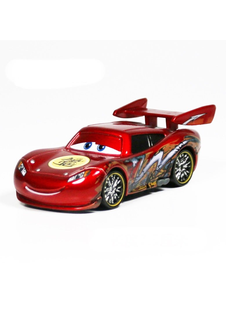 Movie Cars Alloy Racing Car Model Toy Car Desktop Ornaments Great Gift for Children's Animation Movie Lovers - Electroplating Dragon McQueen - Image 1