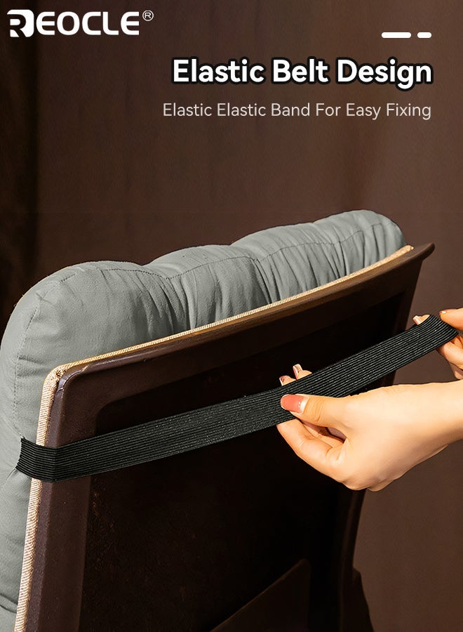 ريوكل وسادة مقعد خارجية قابلة للغسل ومتينة مع قماش بوليستر قابل للتنفس، وسادة كرسي عصرية مع دعم ناعم للاستخدام في المكتب أو التخييم أو تناول الطعام (17.72 بوصة * 33.46 بوصة) - Image 5