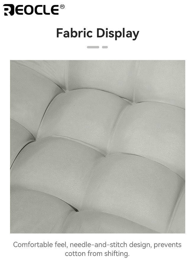 REOCLE Durable Washable Outdoor Seat Cushion with Breathable Polyester Fabric Modern Chair Pad with Soft Support for Office Camping Dining Use（17.7In *33.5In） - Image 3