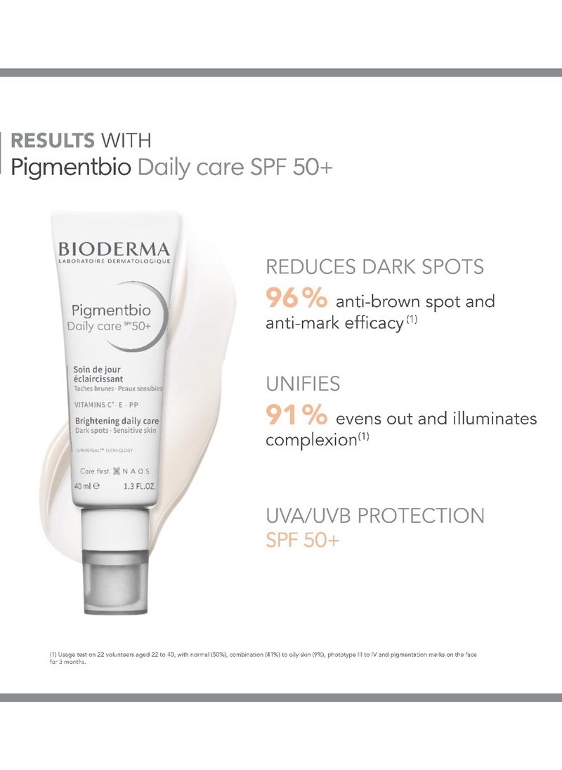 Generic - Bioderma Pigmentbio Daily Care Brightening Cream SPF50 for Skin Prone to Pigmentation Disorders, 40 ml 50 SPF - Image 1