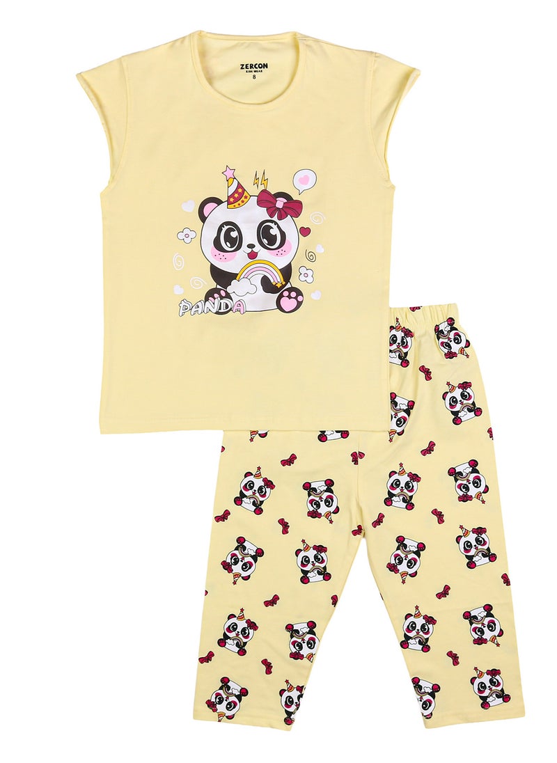 Zercon Summer Pajama Set for Girls  - Image 1