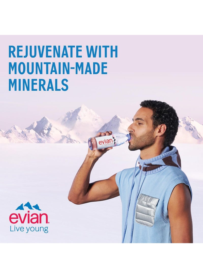 Evian Mineral Water, Naturally Filtered Drinking Water, 500ml Bottled Water Crafted by Nature, Case of 24 x 500 - Image 2