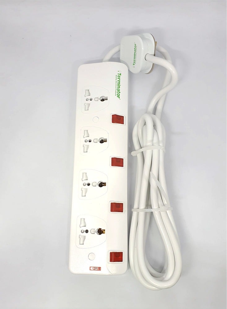 Terminator Universal Power Extension 4 Way Sockets 3Meter Cable - Image 2