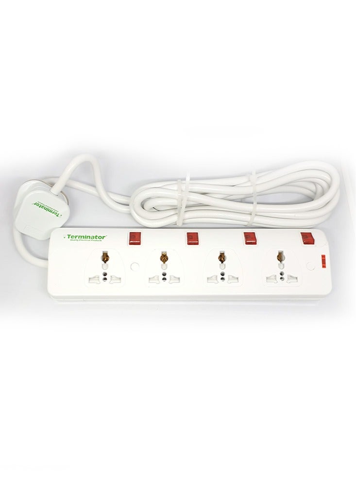 Terminator Universal Power Extension 4 Way Sockets 3Meter Cable - Image 3
