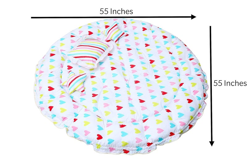 Fareto Baby Super Soft Reversible Nest Cum Bed & Reversible Blanket Cum Comforter(0-2 Years) (Circle White & Yellow) - Image 3
