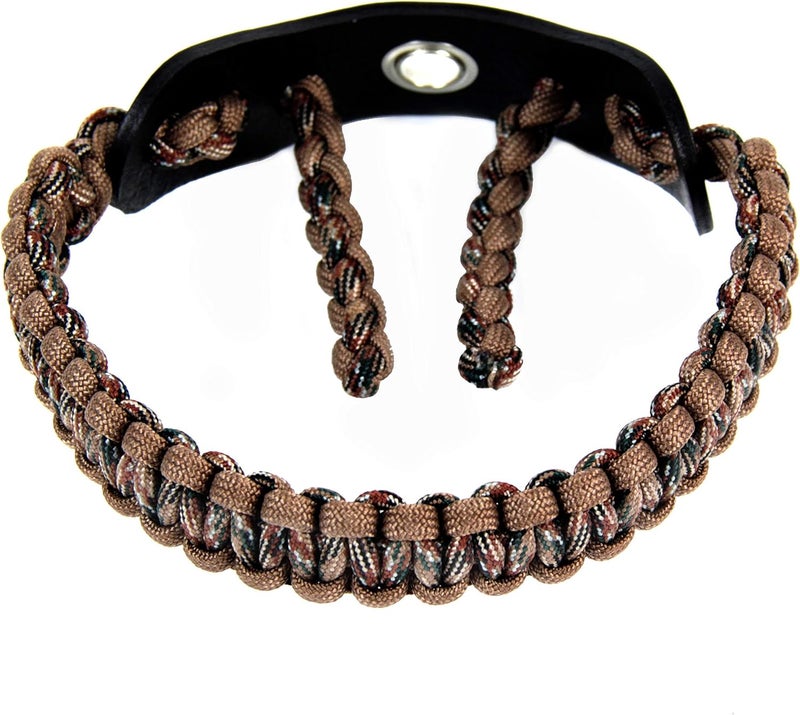 Sunya Archery Bow Wrist Sling, 550 Paracord Strap Comfortable on Hand.100% Full Grain Leather Yoke, Multiple Camo Colors.Fit Compound Bow Stabilizer & Recurve. - Image 4