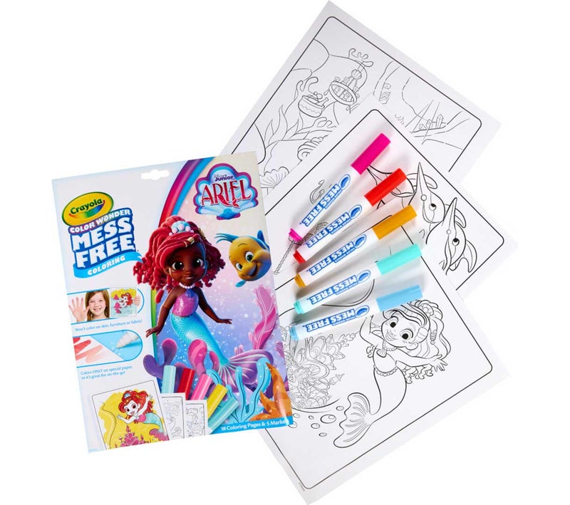 Crayola Disney Junior Ariel Color Wonder Mess Free Coloring Foldalope Set - Image 2
