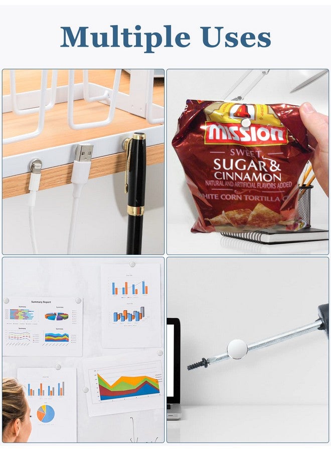 SMARTAKE 45 Pcs Refrigerator Magnets, 10x2.6mm Small Round Fridge Magnets, Multi-Use Premium Neodymium Office Magnets for Fridge, Whiteboard, Billboard in Home, Kitchen, Office and School (Silver) - Image 5