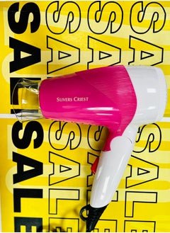 SILVER CREST Hair Dryer Super Power Endurance 2400W Dryer And Styler Professional White/Pink  - Image 4