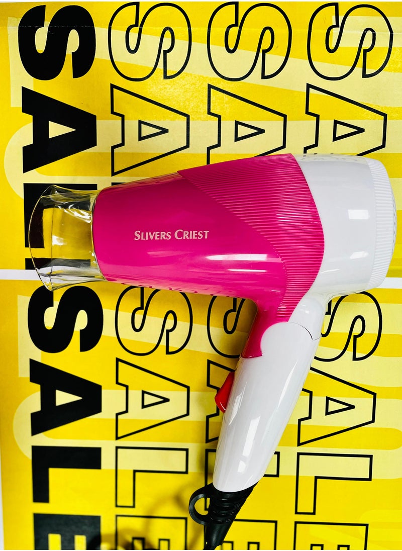 SILVER CREST Hair Dryer Super Power Endurance 2400W Dryer And Styler Professional White/Pink  - Image 4