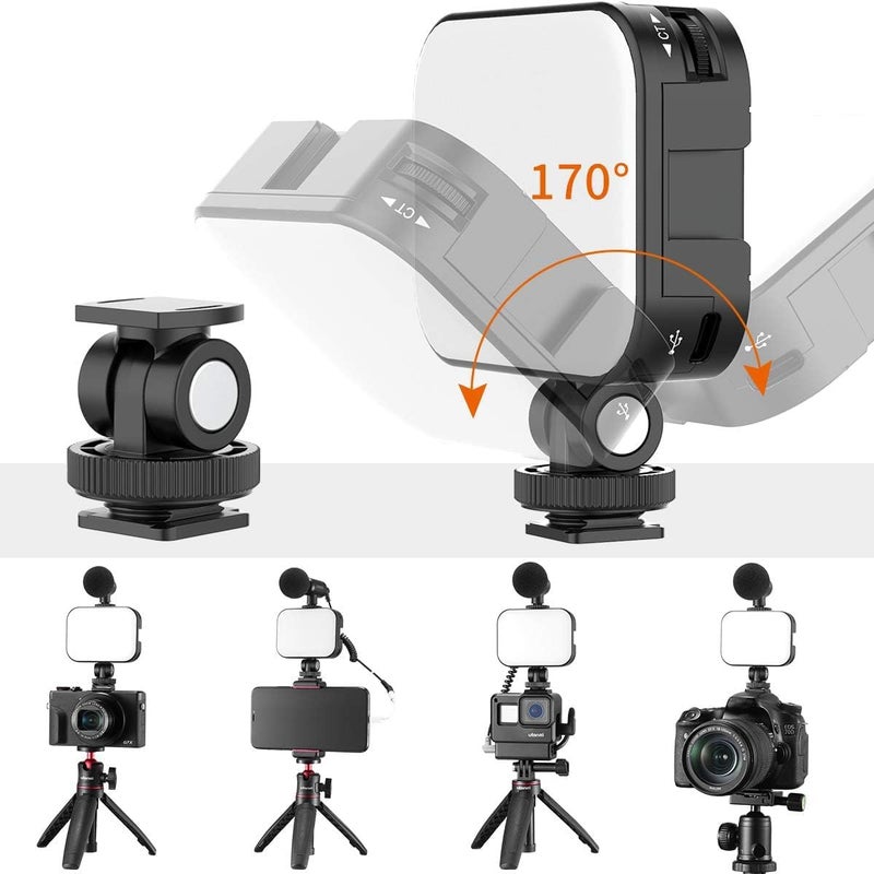 VIJIM VL100C Bi-Color LED Video Light on Camera,Mini Rechargeable 2000mAh LED Camera Lights,CRI95+ Dimmable 2500-6500K Ultra Bright Photo and Video Lighting,LED Fill Lamp - Image 4