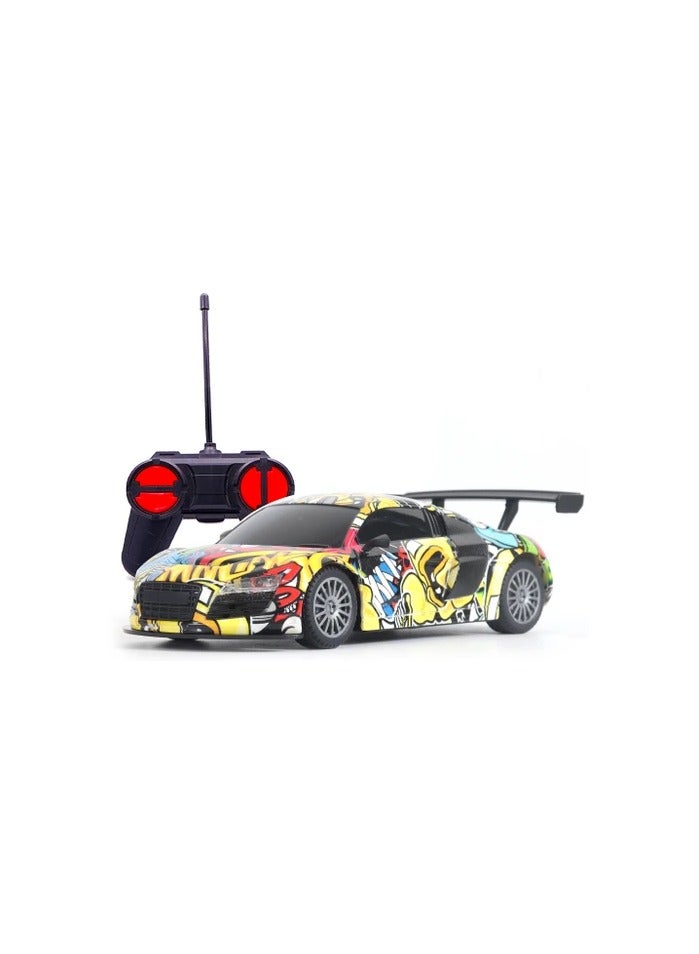 Rechargeable Remote Control Car for Kids – Audi Car Model, Graffiti Design, 1:16 Scale, USB Charging, Remote Control Car Toy - Image 2