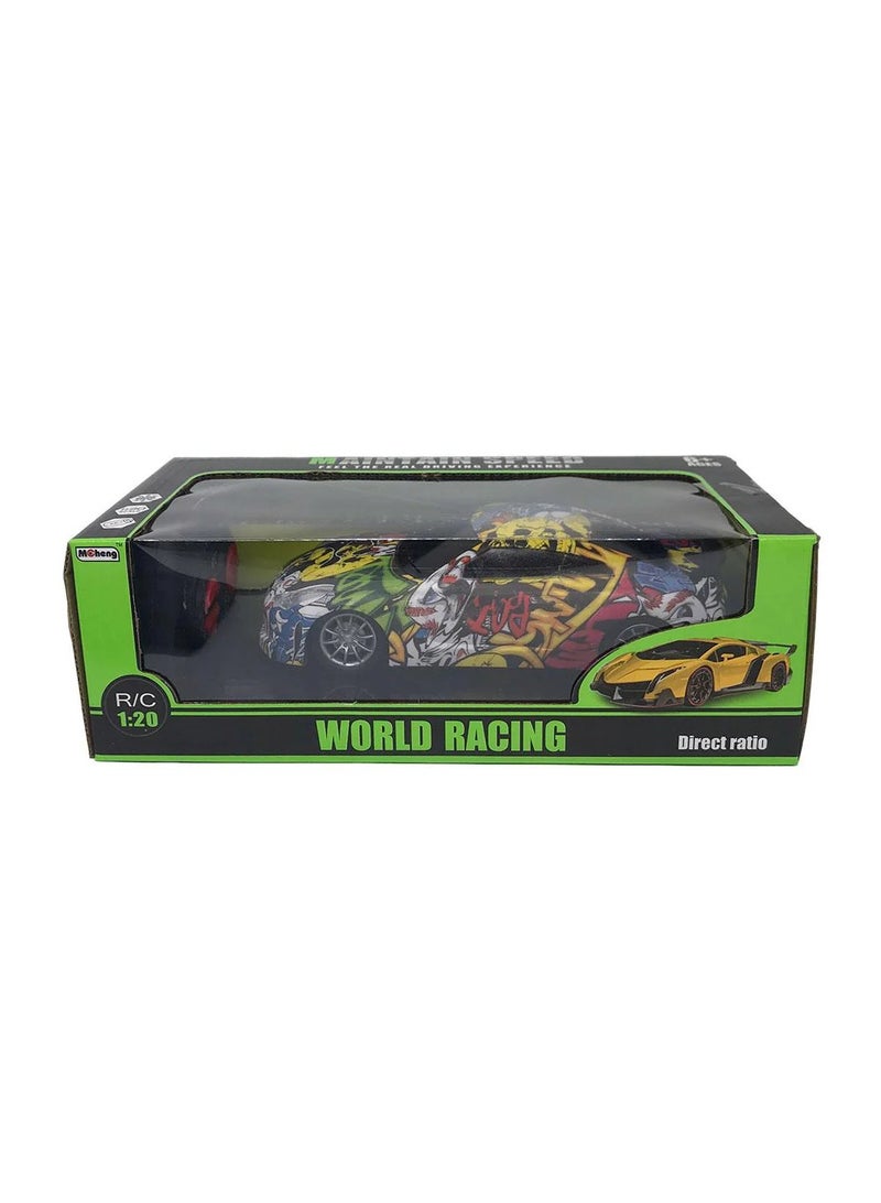 Rechargeable Remote Control Car for Kids – Audi Car Model, Graffiti Design, 1:16 Scale, USB Charging, Remote Control Car Toy - Image 3