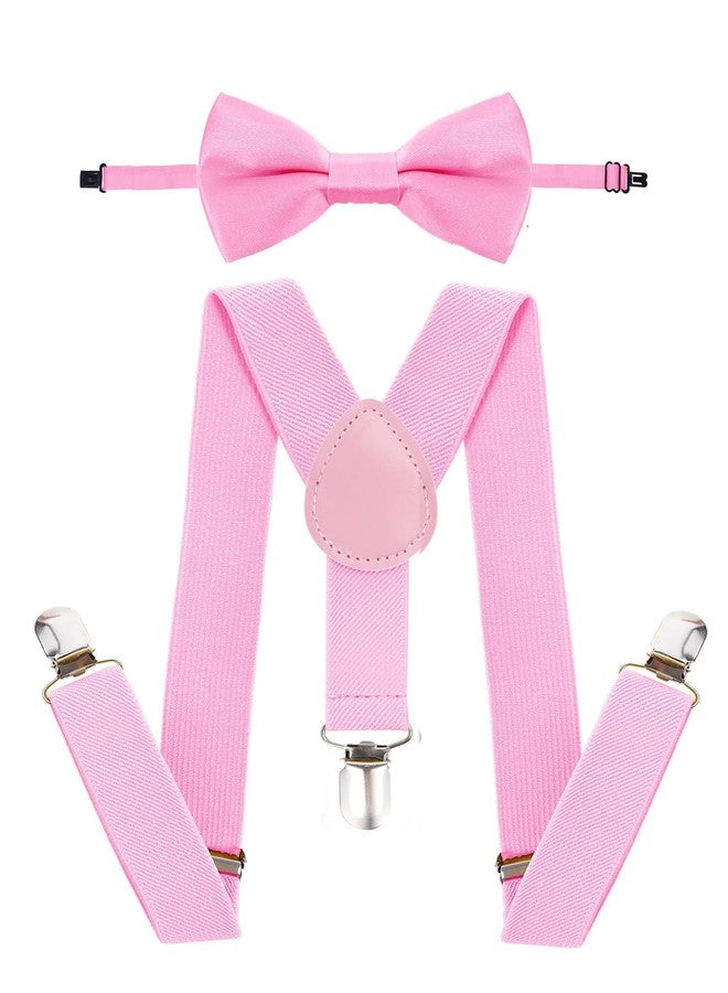 NociHah Kids Boys Girls Suspenders-Bowtie-Set - Adjustable Suspender Set for Toddler Youths Events, Parties, Wedding - Image 1