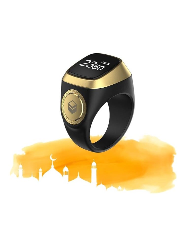 iQIBLA Smart Tasbih Zikr Lite Ring Black 22MM - Image 1