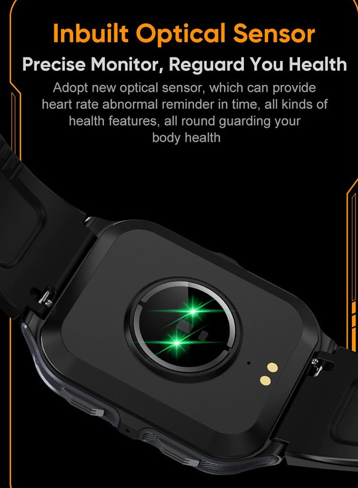 AROAQ P73 Smart Watch, 300mah Multifunction Fitness Tracker Watch With Bluetooth Call Voice Assistant, Colorful Hd Large Display Smart Bracelet Sports Watch, (Camouflage Orange) - Image 2