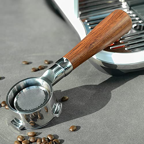 Bulipu 54mm Bottomless Portafilter, 2-in-1 Bottomless Portafilter for Breville 8 Series Barista Express Pro Plus Touch Bambino Plus, w/Double Spout Adapter - Image 4