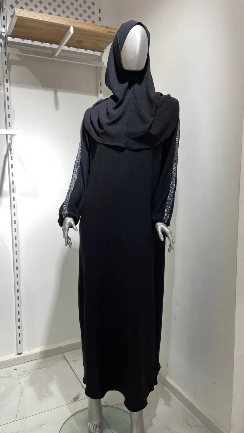 Giz Giyim Easy to Wear One Piece Prayer Dress Black Plus Size
