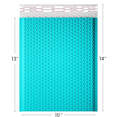 oceanite 10 x 13 Inch Bubble Mailer 40 Pack, Waterproof Padded Envelopes with Strong Self-Seal Adhesive, Cushioning Shipping Bags with Bright Color for Small Business - Minty Blue - Image 2